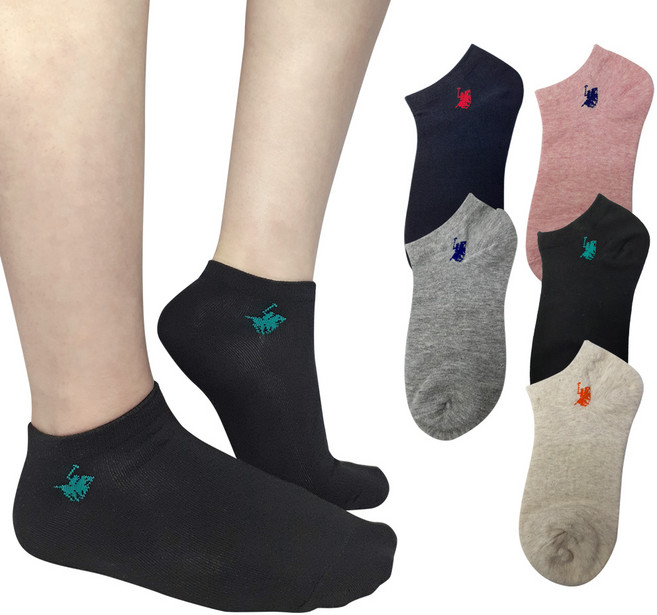 비버리힐스폴로클럽 여성용 패션 스니커즈 양말 37 5족세트