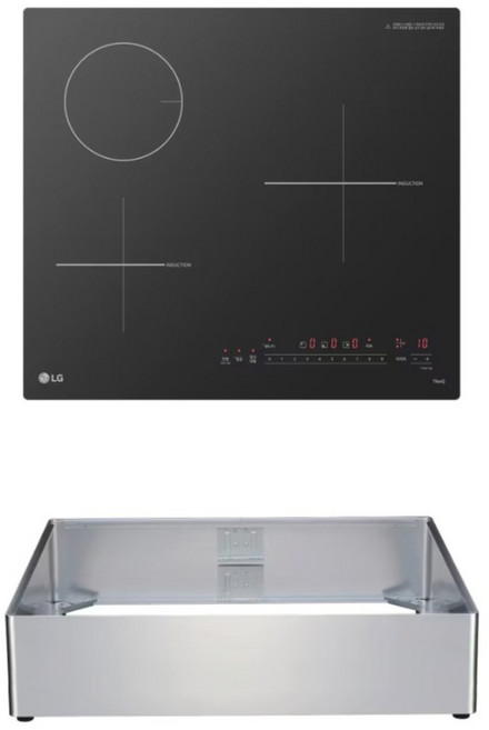 LG전자 디오스 오브제컬렉션 인덕션 3구 + 케이스 15cm 세트 방문설치, BEY3SRBLEA, 프리스탠딩