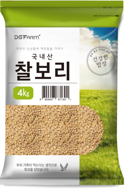 대구농산 건강한밥상 국내산 찰보리쌀, 4kg, 1개