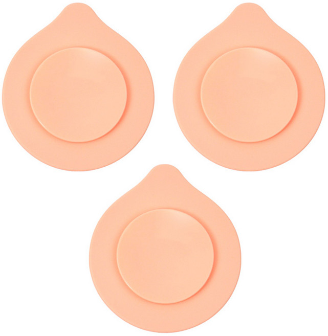 키친유 실리콘 양면 흡착판 이유식 매트 대, 핑크, 3개