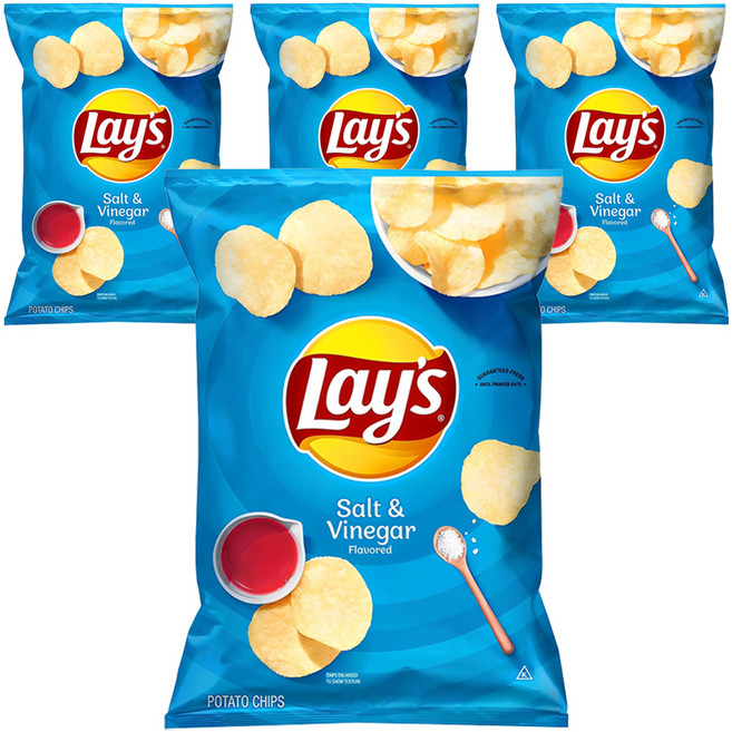 레이즈 솔트 앤 비네거 감자칩, 184.2g, 4개