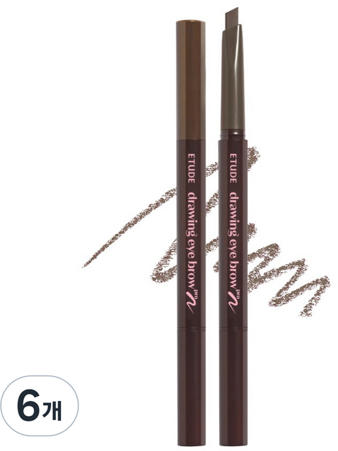 에뛰드 드로잉아이브로우 프로 0.25g, 06 애쉬 브라운, 6개