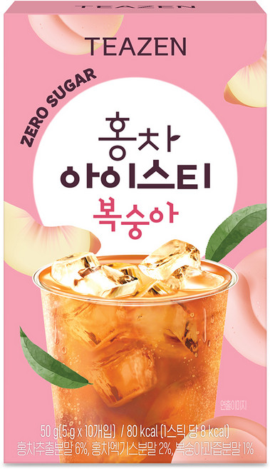 티젠 복숭아 홍차 아이스티분말, 5g, 10개입, 1개