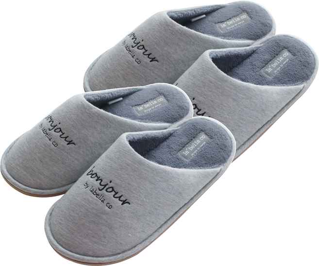 라벨라코 W봉쥬르 남성용 실내화, 그레이, 2개