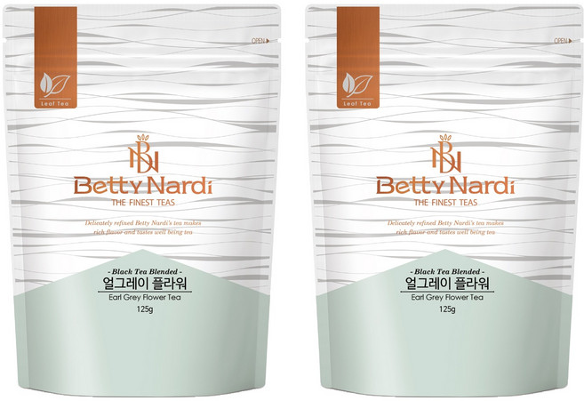 베티나르디 얼그레이 플러워 티 지퍼백, 125g, 1개입, 2개