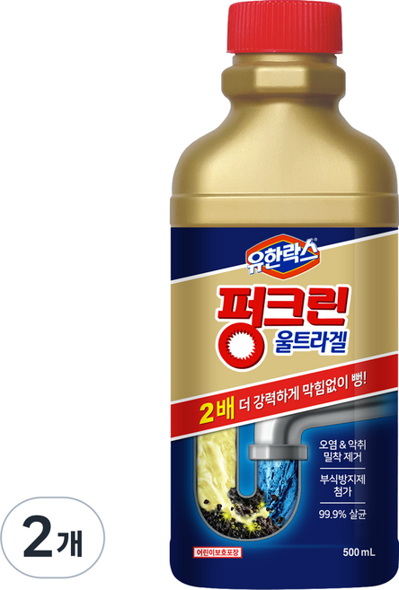 펑크린 울트라겔 배수구 세정제, 500ml, 2개