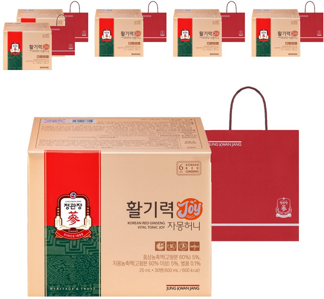 정관장 정품 활기력 JOY + 쇼핑백, 20ml, 180개