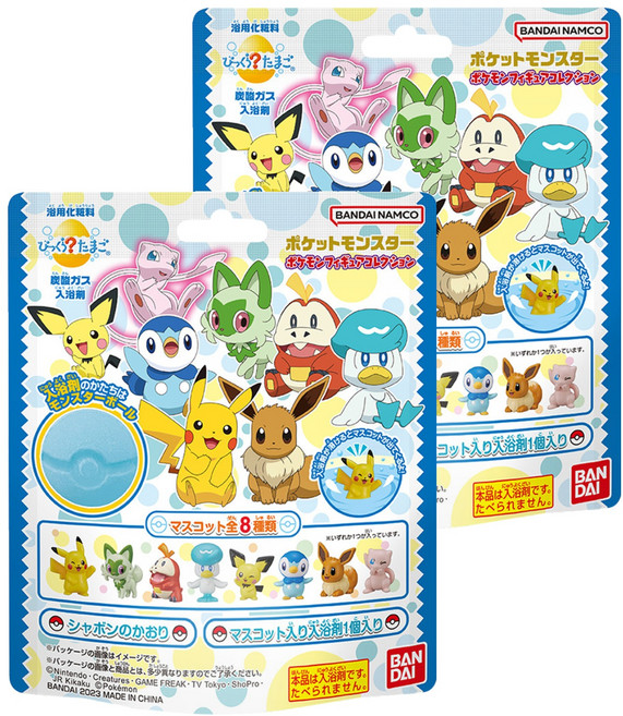 BANDAI 入浴球 寶可夢 角色玩具收藏 款式隨機, 75g, 2個