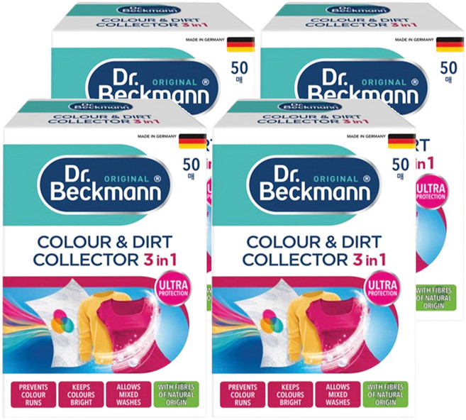 Dr.Beckmann 貝克曼博士 超防染護色魔布, 50片, 4盒