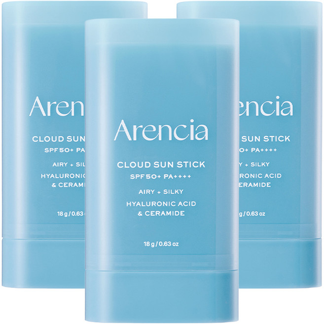 Arencia 雲朵防曬棒 SPF50+ PA++++, 18g, 3個
