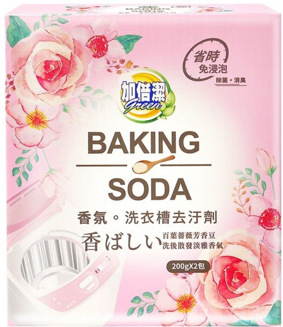 加倍潔 香氛洗衣槽去汙劑 活氧除菌 免浸泡 百葉薔薇香氛, 400g, 1盒