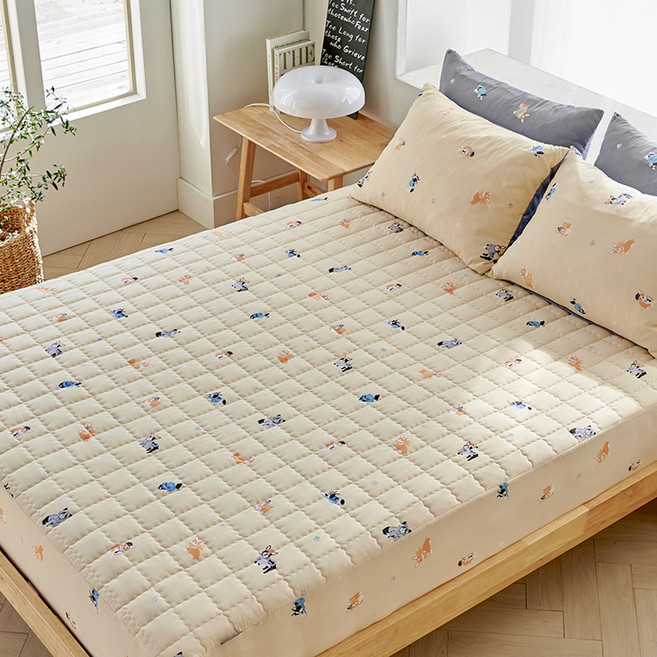 라몬떼 댕댕이 세미마이크로 누빔 매트리스 커버