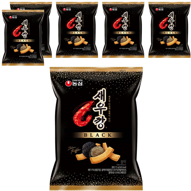 새우깡 블랙, 72g, 6개