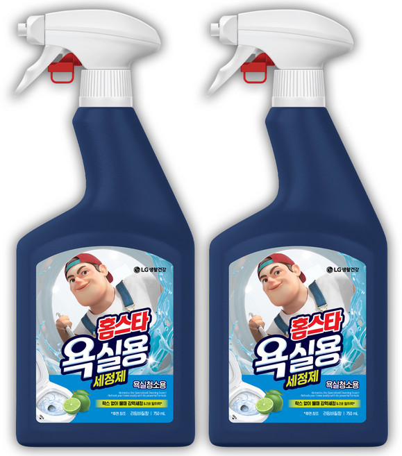홈스타 욕실용 세정제 라임바질향, 750ml, 2개
