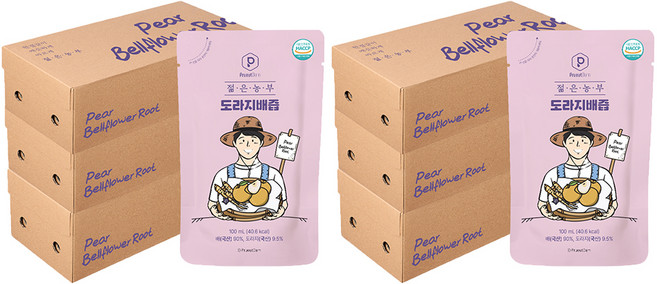 푸릇담 젊은농부 도라지배즙, 3L, 6개