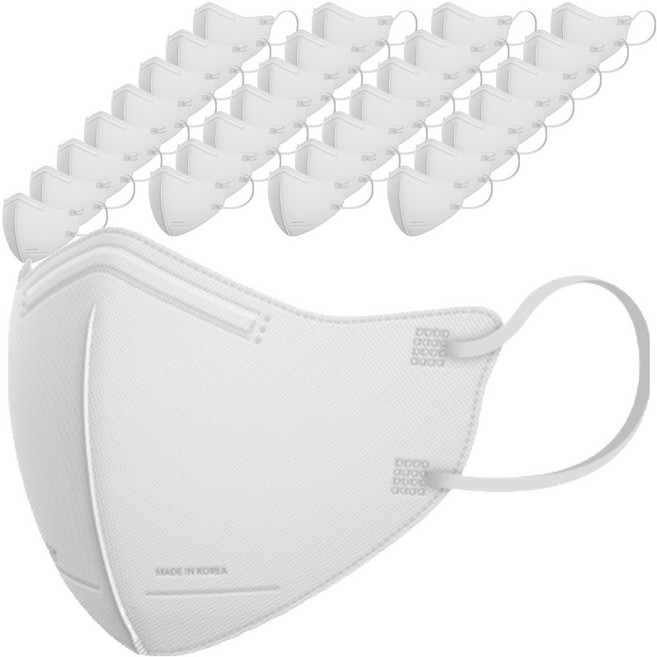 아에르 하프 비말 차단 마스크 소형 KF-AD, 1개입, 50개, 화이트