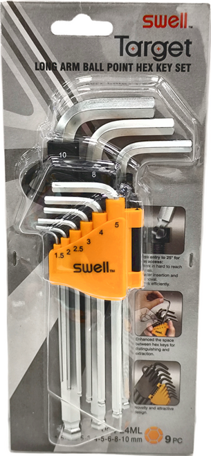 swell 球型六角板手9支組 064-24ML, 1組