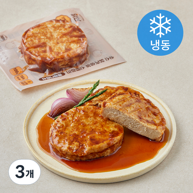 닭신 소스 닭가슴살 스테이크 데미그라스 (냉동), 100g, 3개, 1개입