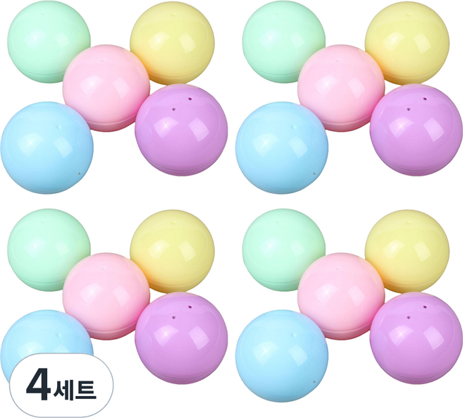 코히모 축제 이번트 파티 뽑기공 75mm 5종 x 4p 세트 5W0355 불투명 마카롱, 4세트