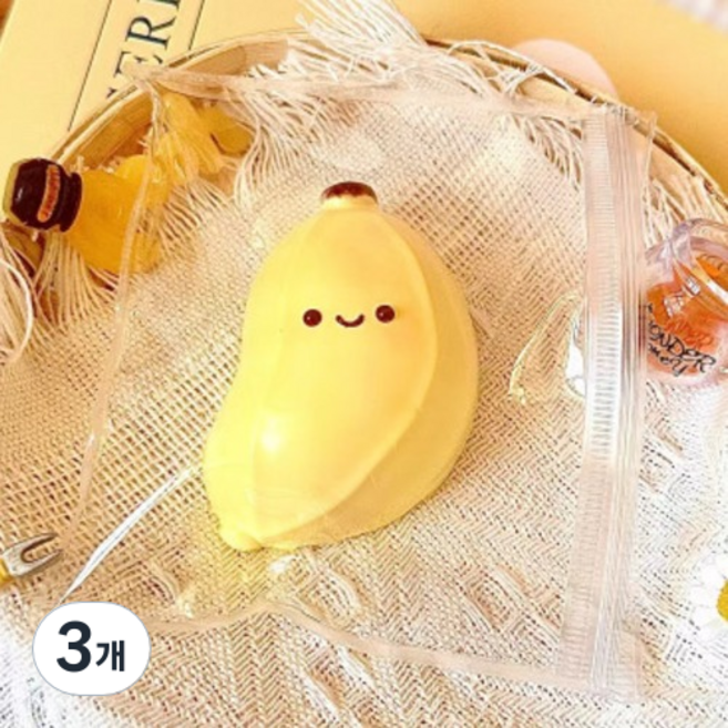 토브라인 집중력향상 쫀득쫀득 빵떡말랑이 스퀴시, 3개, 초코바나나