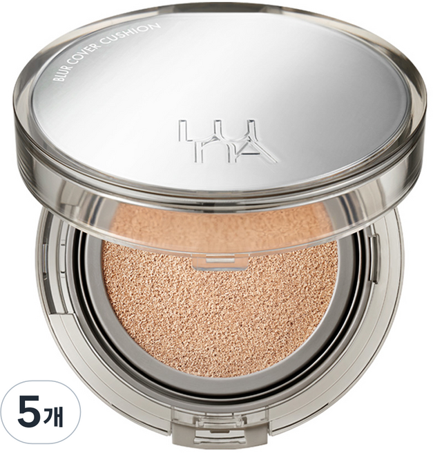 LunA [純素美妝] 柔焦遮瑕氣墊粉餅 12g, 01 香草色, 5個