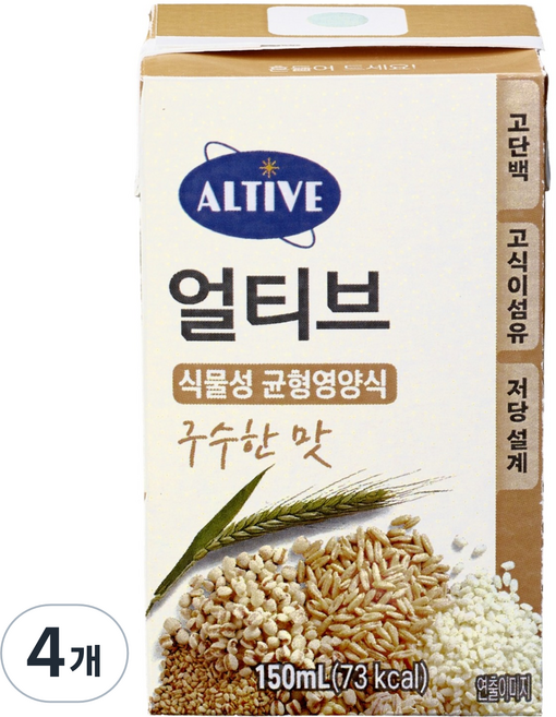 얼티브 균형영양식 구수한 맛, 4개, 150ml