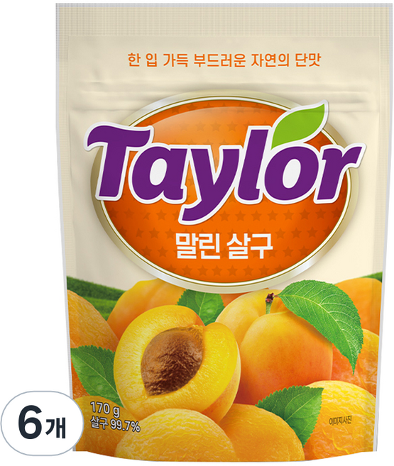 테일러 말린살구, 170g, 6개