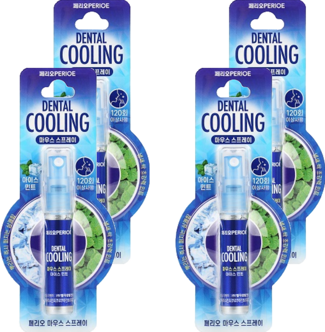 페리오 덴탈쿨링 마우스 스프레이 아이스민트, 6.2ml, 4개