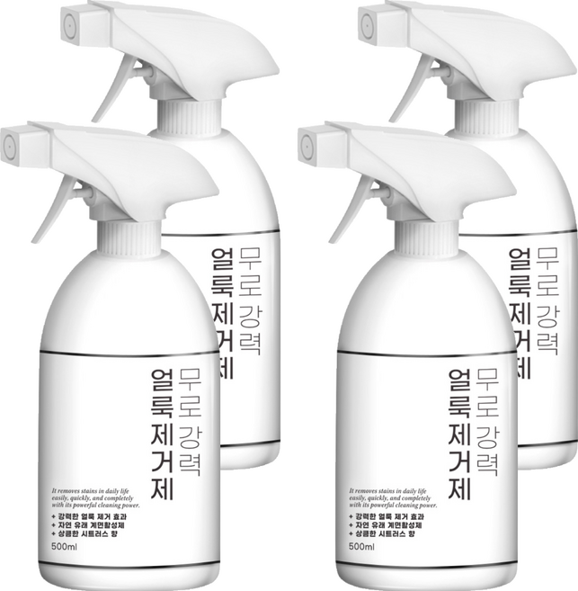 무로 강력 얼룩제거제, 500ml, 4개