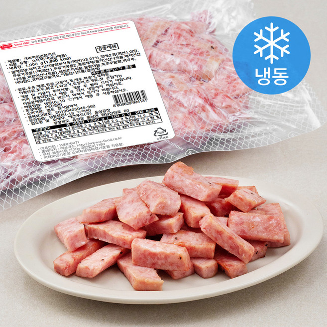 에쓰푸드 프리미엄런천미트 (냉동), 1kg, 1개