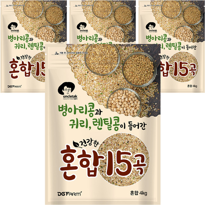 엉클탁 병아리콩과 귀리 렌틸이 들어간 혼합 15곡, 4kg, 5개