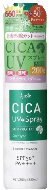 Ajuste 愛伽絲 高效防曬噴霧 積雪草 SPF50+ PA++++, 320ml, 1瓶