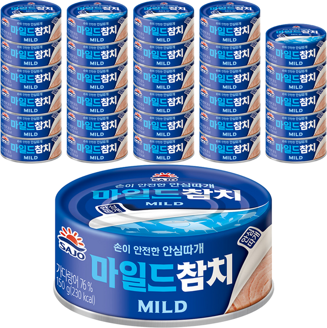 사조참치 마일드 참치, 150g, 30개