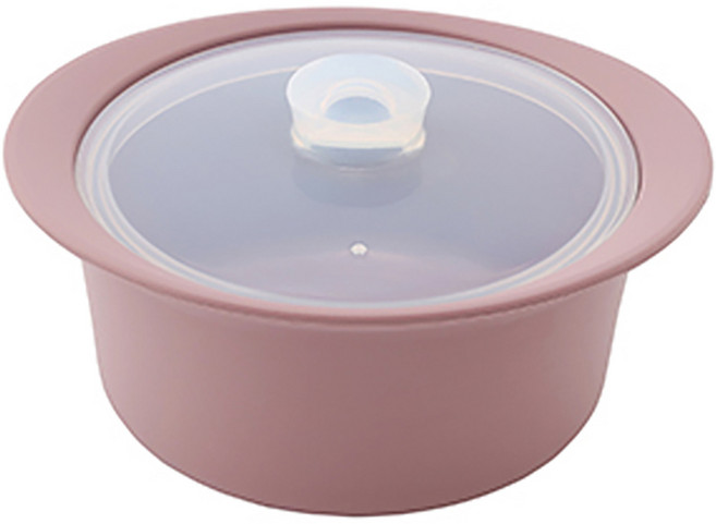 홈하우스 실리콘 전자레인지 찜기 520ml, 다크핑크, 1개