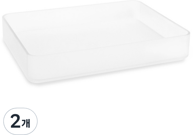 플라팜 컴팩트 다용도 수납 픽스 정리함 6호, 화이트, 2개