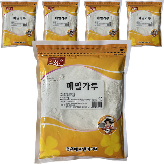 청은 메밀가루, 1kg, 5개