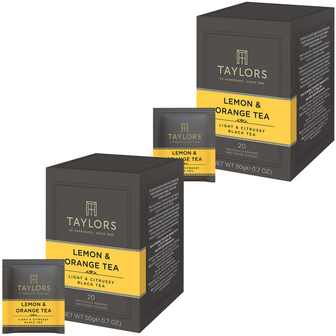TAYLORS 泰勒茶 檸檬香橘風味紅茶茶包, 2.5克, 40個