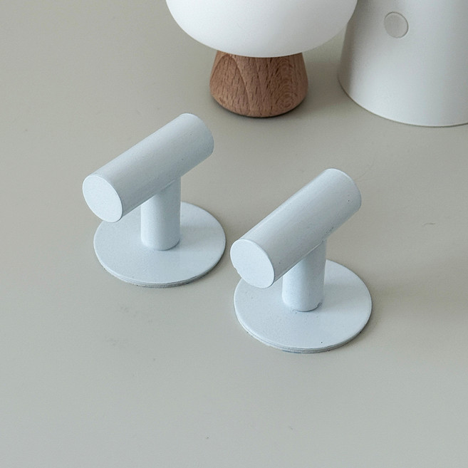 아이두리빙 다용도 스텐304 접착식 후크걸이, 화이트, 2개