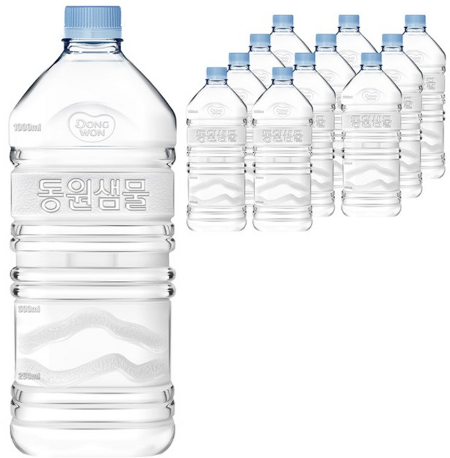 동원샘물 생수 무라벨, 1.1L, 12개