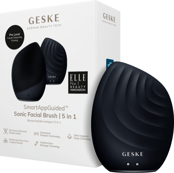 게스케 소닉 페이셜 5 in 1 브러시, GK000010BK01, 블랙