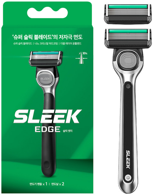 도루코 슬릭 엣지 면도기 + 면도날 세트, 1세트, 1세트