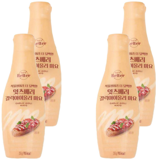 잇츠베러 갈릭아이올리마요, 255g, 4개