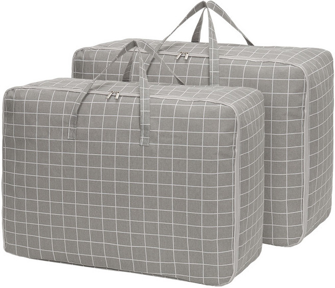 코멧 홈 방수 이불 케이스 특대형 70 x 50 x 28 cm, 체크 그레이, 2개