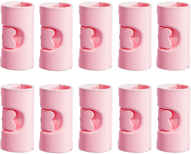 주식회사아텍스 파스텔 침대 시트 이불패드 대형 고정 집게, 핑크, 10개