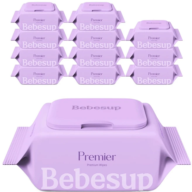 베베숲 유아용 프리미어 물티슈 휴대캡형, 70g, 20매, 12개 - 쿠팡