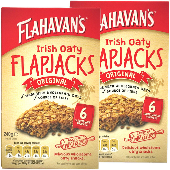 플라하반 오트밀바 플랩잭스 오리지널, 40g, 12개