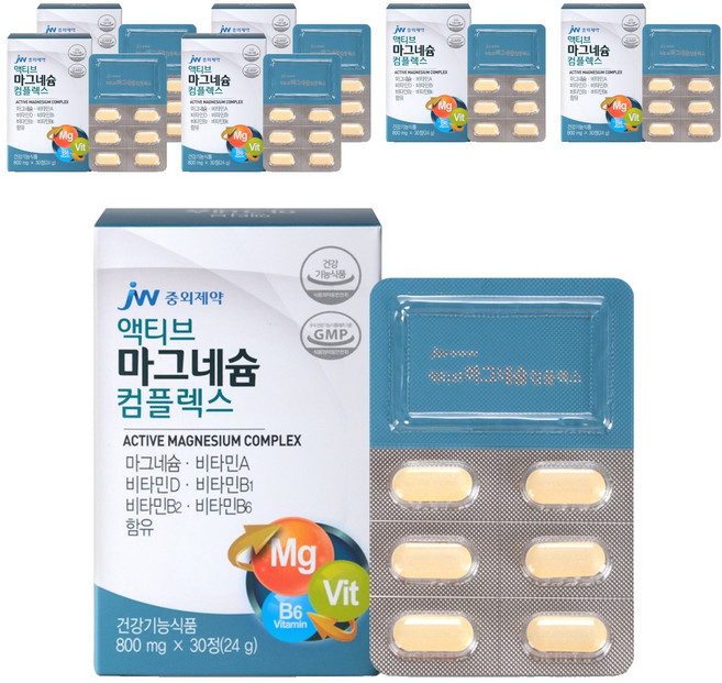 JW중외제약 액티브 마그네슘 컴플렉스, 30정, 7개