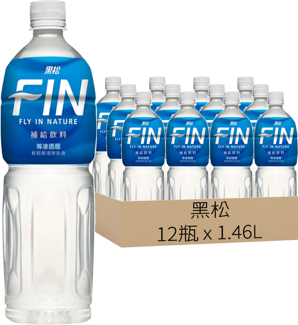 黑松 FIN 補給飲料, 1.46L, 12瓶