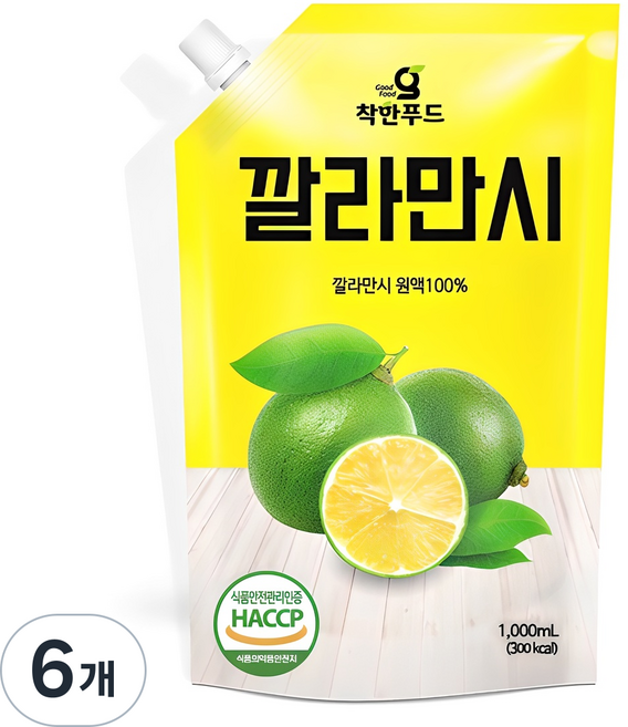 착한푸드 깔라만시 원액, 1L, 6개