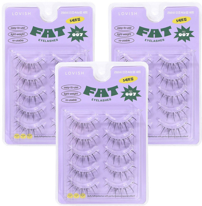 러비쉬 FAT 인조 속눈썹, 07호, 3개